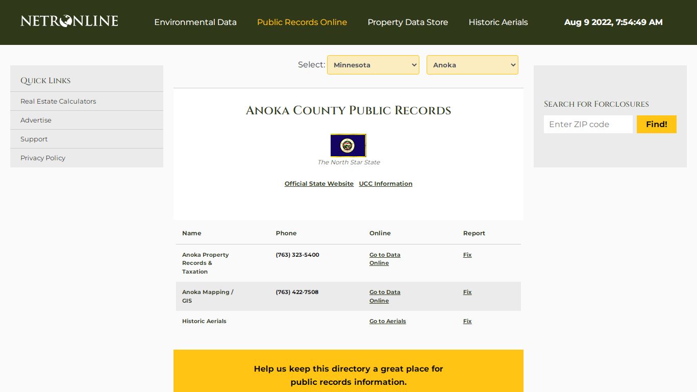 Anoka County Public Records - NETR Online • Anoka